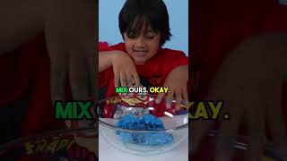 Slime Color Mixing Challenge Green Vs Blue! #Shorts
