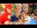 The Flash Origins Story w Playground Bully & Doctor Clariss real life movie comics SuperHero Kids