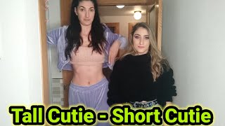Tall Cutie - Short Cutie | Tall Girl Vs Short Girl | Tall Woman Lift Carry