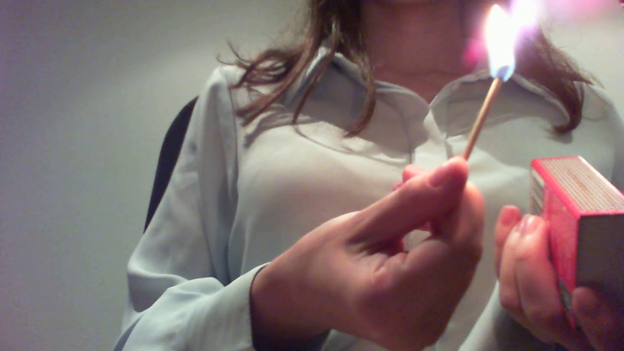 Burn witch match lighting asmr