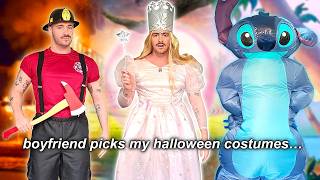 My Boyfriend Picks My Halloween Costumes Try On Haul 2025