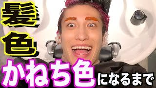 かねちのトレードマーク「ピンク髪」が出来上がるまでを大公開‼︎