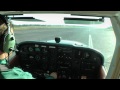 Cessna 172 captured by the crosswind gust right before landing from the cockpit