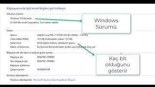 Bilgisayar Özelliklerini nasıl öğreniriz(dxdiag) - Windows10