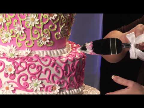 It is easier to cut the wedding cake in onesquareinch cubes 