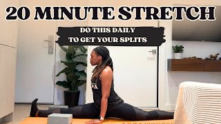 20 Min Deep Splits Stretch For Tight Hips & Hamstrings Black Woman Instructor
