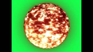 Kinemaster Fire Ball Super Power Effect Green Background Video