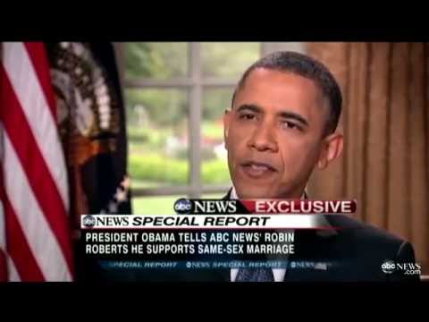 President Barach Obama changes his mind about his position on Gay Marriage