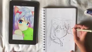 Drawing Anime girl #1 timelapse