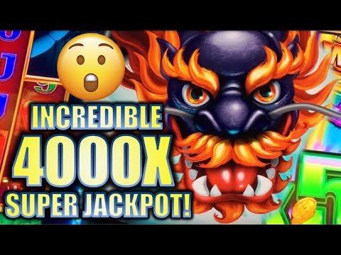 ★OVER 4000X!! GUY WINS SUPER JACKPOT! 😮★ 5 DRAGONS GRAND Slot Machine Bonus BIG WIN (Aristocrat)