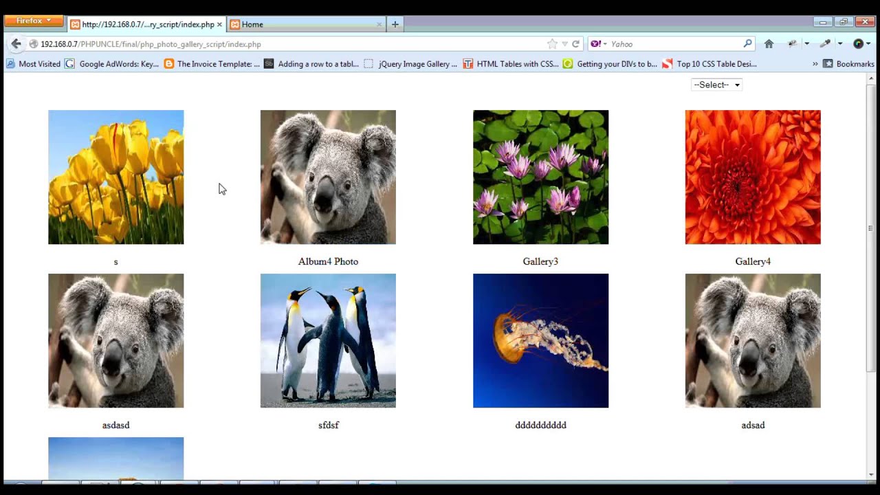 Script galerie photo php Script galerie photo php