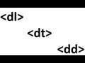 Learn HTML code: dl dt dd