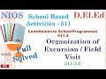 511-3.5 Organisation of Excursion / Fields Visit (SBA-511 )