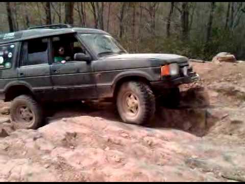 Extreme Land Rover Discovery series off road at Uwharrie National Forest