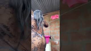 beautiful 😍 😍 😍 lady changing her.... clothes outside with sexy body 👅😎