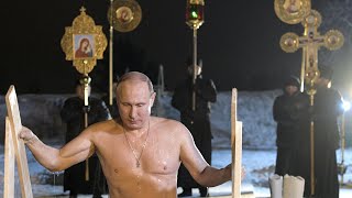 Russian president Vladimir Putin braves subzero lake to mark Orthodox Epiphany