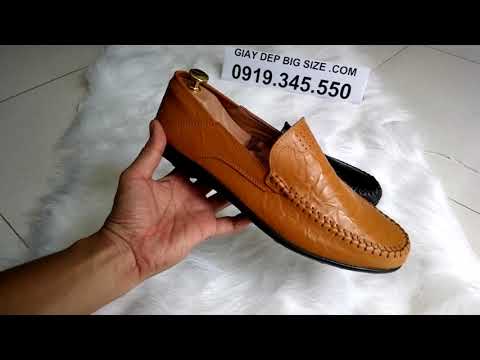 GL001 - Giày xỏ, giày mọi, giày lười nam big size cỡ lớn 44 45 46 47 48 cho chân to