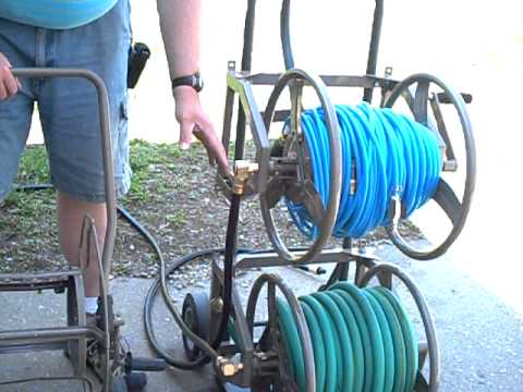 hose reel cart window cleaning wire dispenser roller leader redi