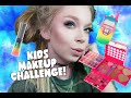 FULL FACE USING ONLY KIDS MAKEUP Challenge | Grav3yardgirl