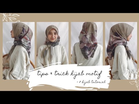 tips & trick memakai hijab bermotif + 8 tutorial hijab segiempat / #seradia review #citraamr - YouTube