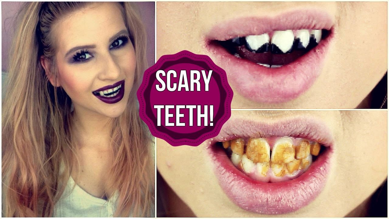 ⁂ How to make teeth look rotten for halloween