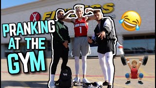 PRANKING PEOPLE AT THE GYM! (MANAGERS INVOLVED)