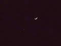Moon Upside Down Crescent Jupiter Venus Conjunction March 25 2012 900 pm EDT.