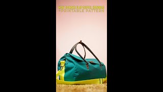 DIY Duffel Handbag + Printable Pattern #shorts #diy #sewing #handbags