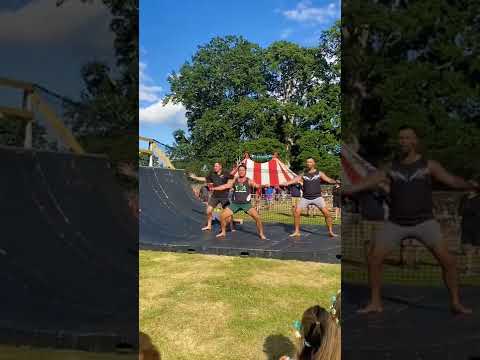 Traditional Māori Haka on a skateboard ramp before pro skaters perform a demo