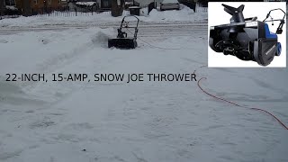 22 Inch, 15 Amp, Dual Led Lights, Snow Joe Thrower