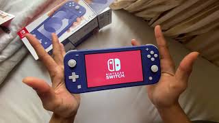 Nintendo Switch Lite Unboxing Nintendo Switch Lite Blue Colour My First Gaming Device.