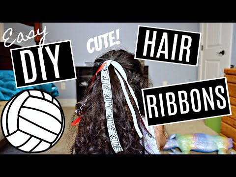 DIY Hair Ribbons for School Spirit!! - YouTube
