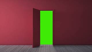 Зеленый Экран Открывая Дверь