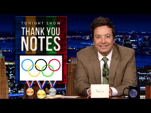 Tonight Show Fallon Five: Olympic Thank You Notes | The Tonight Show Starring Jimmy Fallon