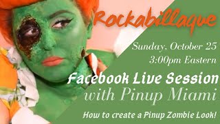 Pinup Zombie Halloween Look Live Tutorial with Pinip Miami