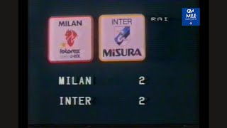 1985-86 12 - 01-12-1985 Milan-Inter 2-2 P.rossi,Altobelli,Bradyr,P.rossi Servizio D.s.raiic