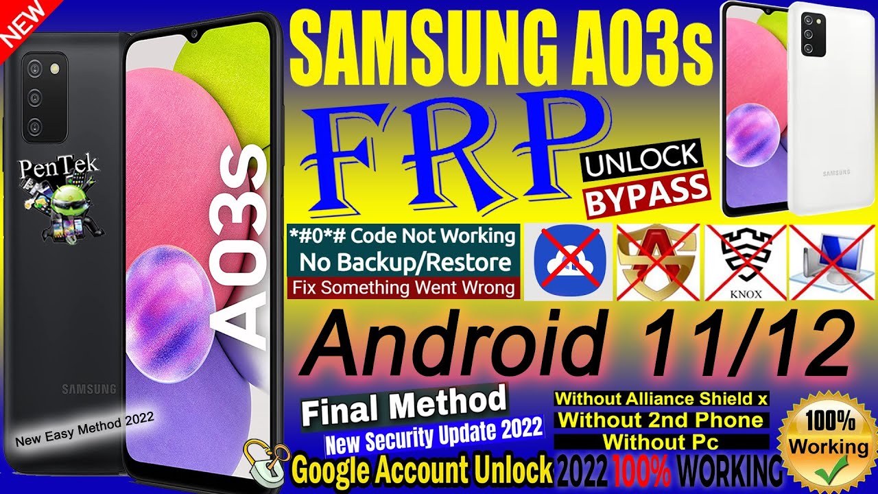 Samsung A03s Frp Bypass Android 12 | Without Data Samsung A03s Frp Bypass Android 12 | Without Data