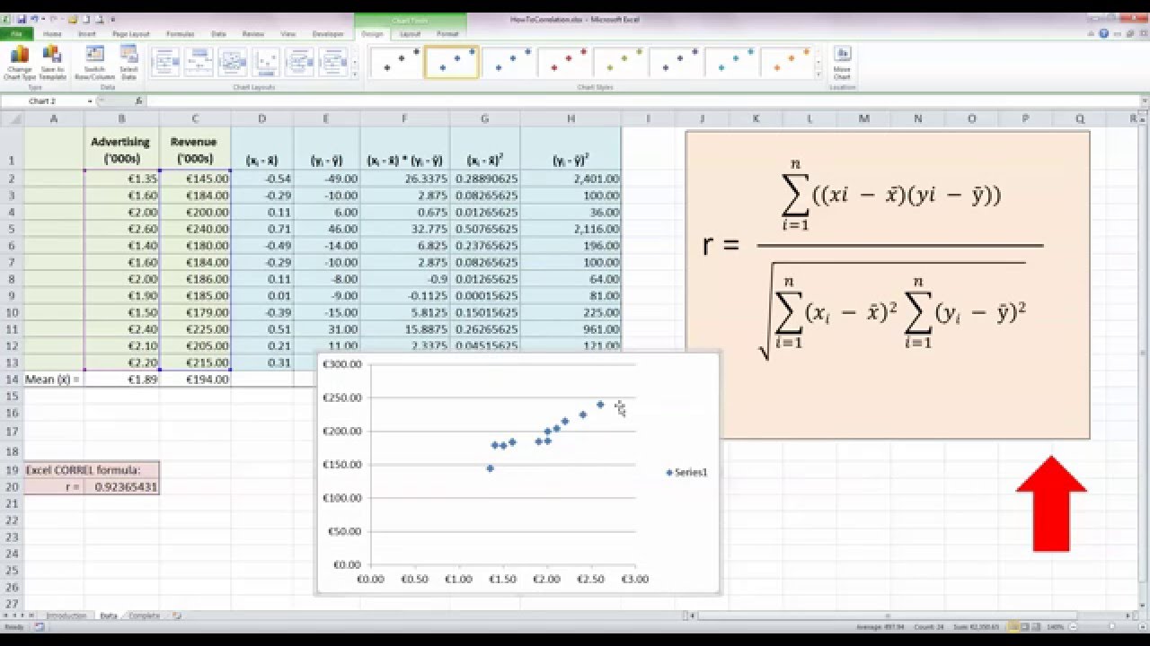 how to use data analysis in excel 2010 correlation