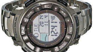 Casio Mens Prw 2500T 7Cr Pro-Trek Tough Solar Digital Sport Watch