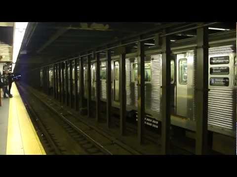 IND 8th Ave Line R32 C A Trains at 34th StPenn Station Uptown Bound