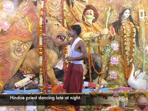 Celebration of Durga Puja in Calcutta