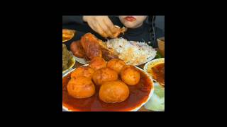 10X Speed Edited Video Of E Asmr Eating Egg Curry Chicken Curry, Mutton Curry,Kaleji,Fish Curry