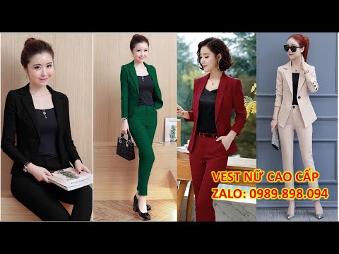 Bộ Vest nữ công sở | 20 mẫu Bộ vest nữ đẹp nhất 2021