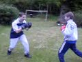 boxing in back garden sam VS josh