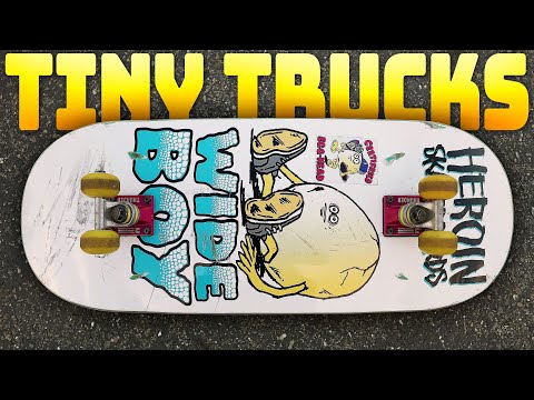 WIDEST SKATEBOARD WITH THE TINIEST TRUCKS?!?!