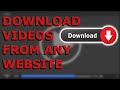How to DOWNLOAD a video from ANY WEBSITE (BLOB, mp4, ...)
