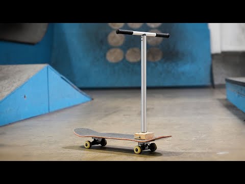 WE BUILT A REAL SCOOTER SKATEBOARD