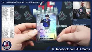 2021 Leaf Metal Draft Baseball Hobby 12 Box Case #1