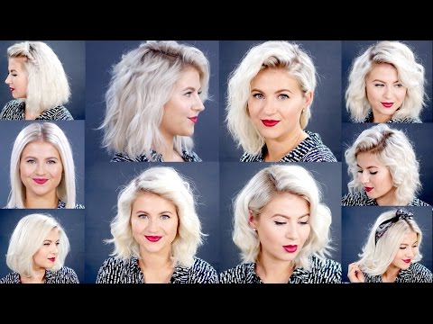 10 Easy Short HairStyles With Straightener | Milabu - YouTube