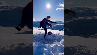 Skills In The Snow ❄️ Ig: Karlfreestyle #Fcbarcelona #Shorts